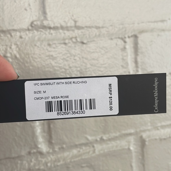 Catherine Malandrino Women’s Dusty Pink One Piece Bathing Suit - Picture 3 of 3